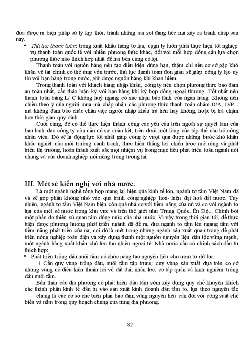 image for page Một số giải pháp thúc đẩy hoạt động xuất khẩu ở công ty dâu tằm tơ I- Hà Nội