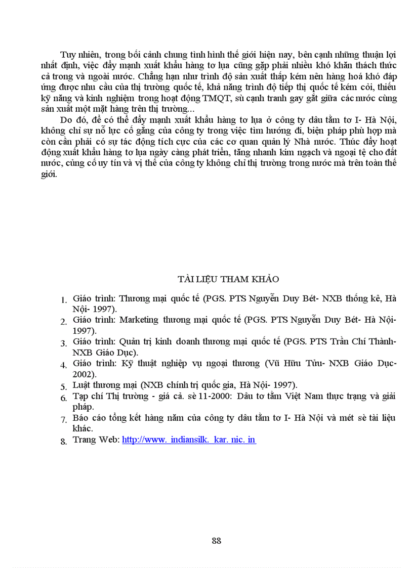 image for page Một số giải pháp thúc đẩy hoạt động xuất khẩu ở công ty dâu tằm tơ I- Hà Nội