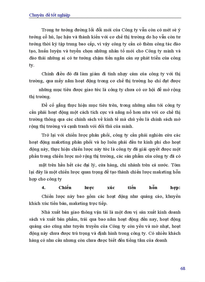 image for page Một số giải pháp marketing nhằm nâng cao hiệu quả sản xuất kinh doanh của Nhà xuất bản Giao thông vận tải