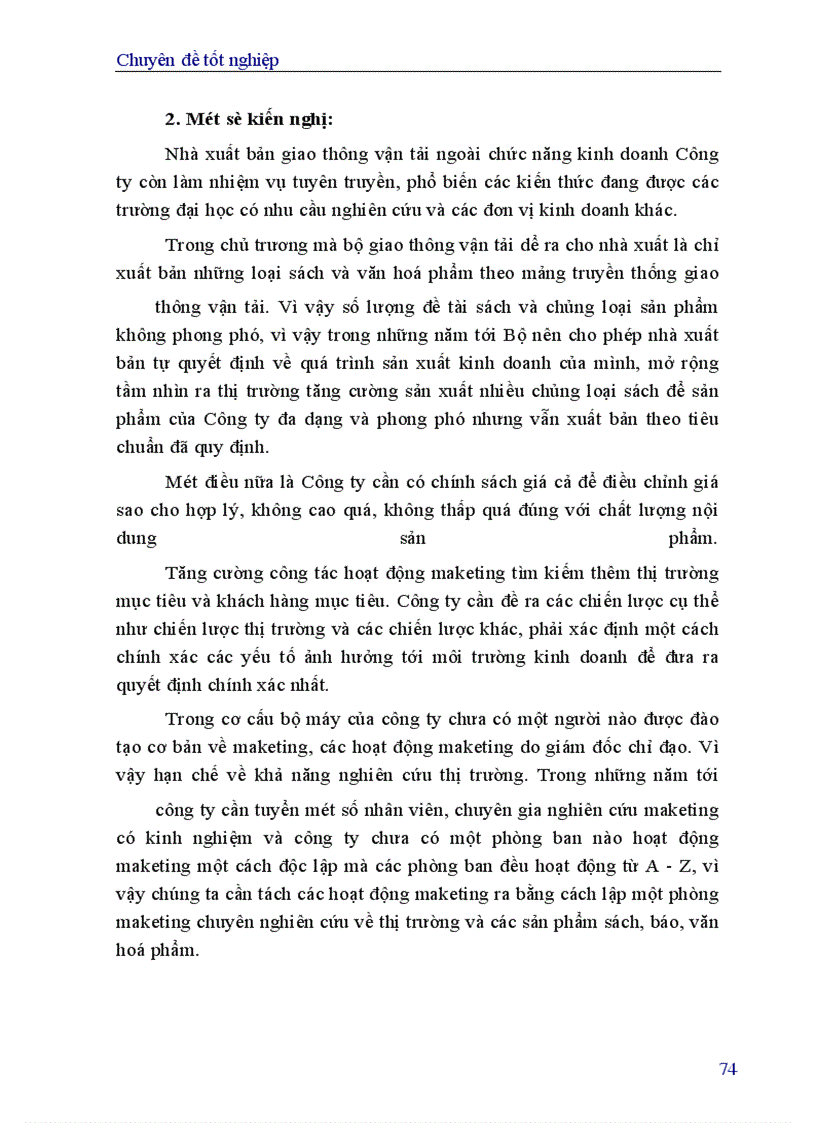 image for page Một số giải pháp marketing nhằm nâng cao hiệu quả sản xuất kinh doanh của Nhà xuất bản Giao thông vận tải