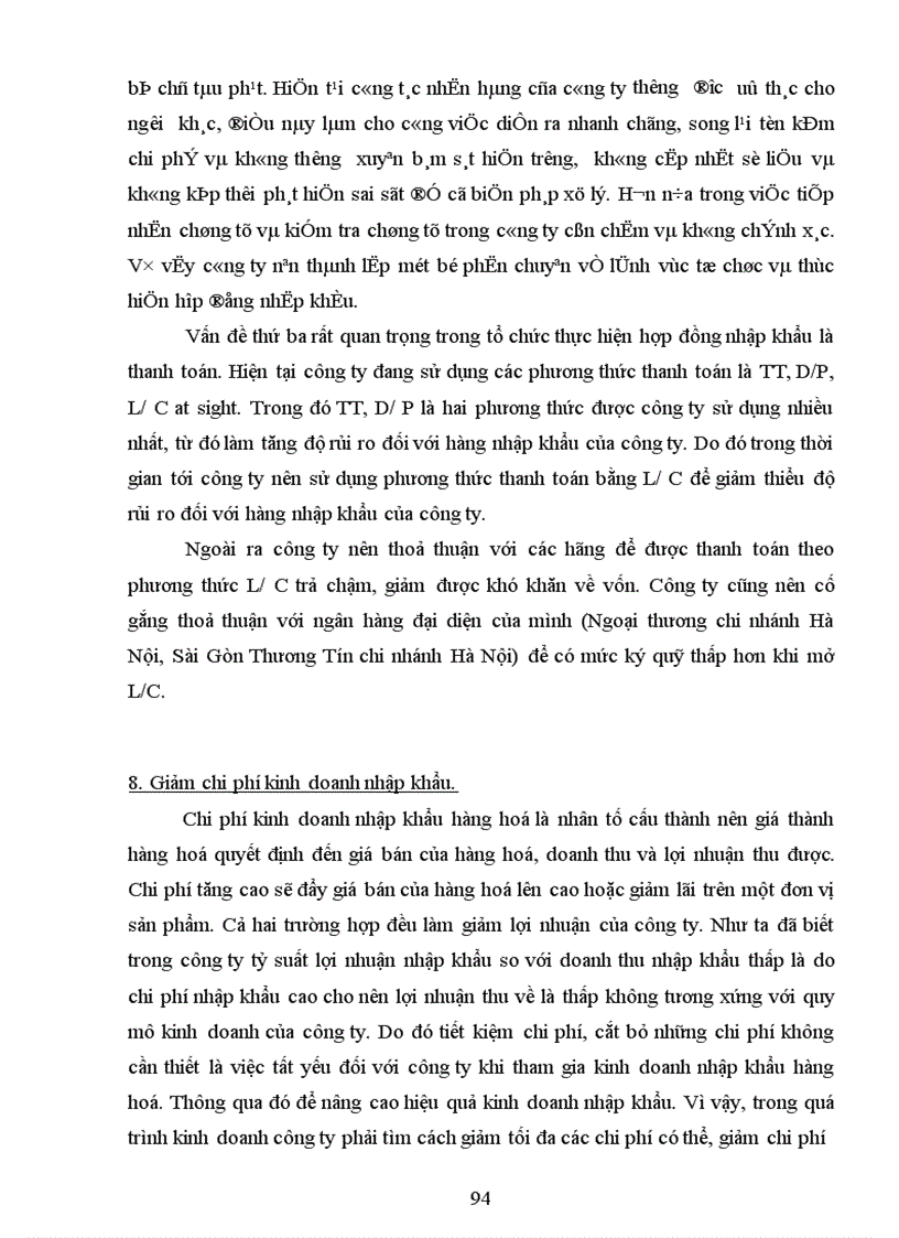 image for page Hoạt động nhập khẩu của Công ty TNHH Thương Mại & Sản Xuất Việt Trung, thực trạng và giải pháp