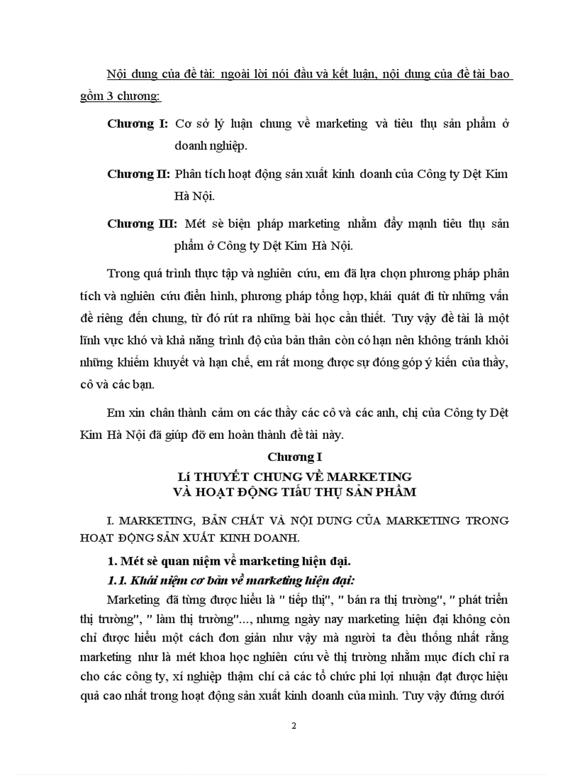 image for page Một số biện pháp marketing nhằm đẩy mạnh tiêu thụ sản phẩm của Công ty Dệt Kim Hà Nội