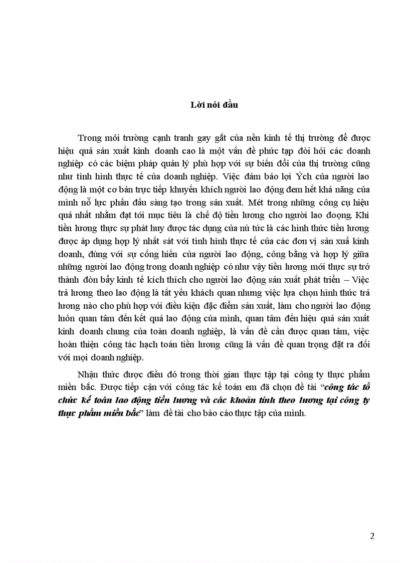 image for page Công tác tổ chức kế toán lao động tiền lương và các khoản tính theo lương tại công ty thực phẩm miền bắc