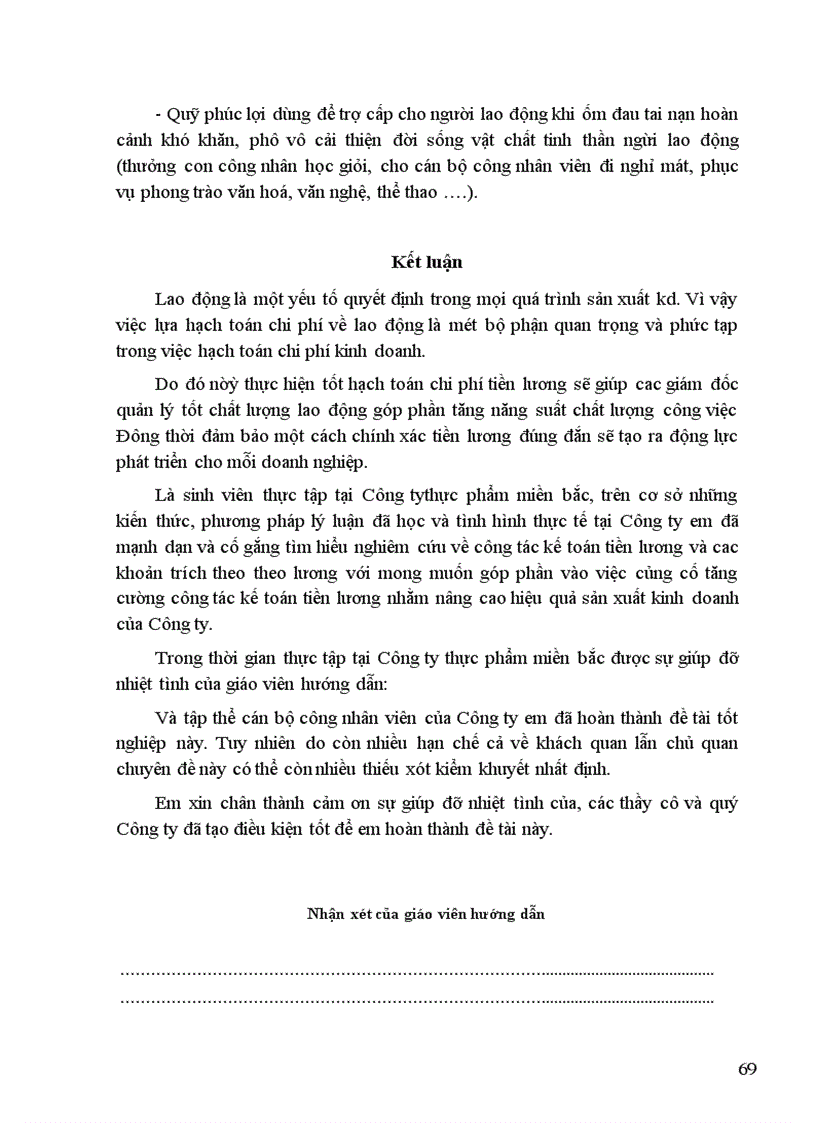 image for page Công tác tổ chức kế toán lao động tiền lương và các khoản tính theo lương tại công ty thực phẩm miền bắc