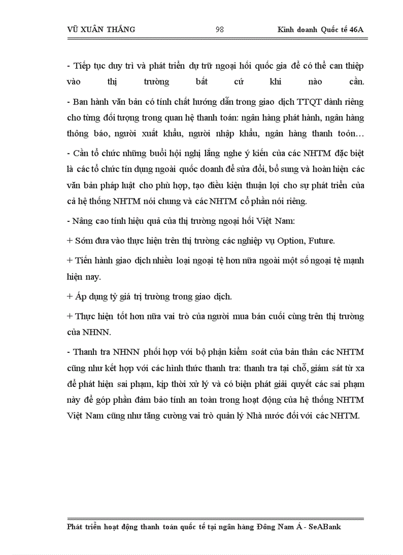 image for page Phát triển hoạt động thanh toán quốc tế tại ngân hàng Đông Nam Á - SeABank