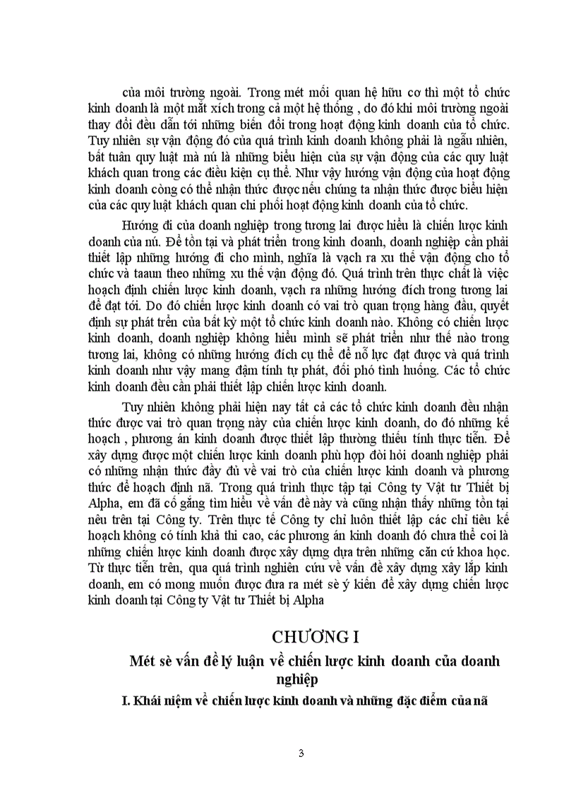 image for page Kinh doanh và hoạt động hoạch định chiến lược kinh doanh tại Công ty Vật tư Thiết bị Alpha