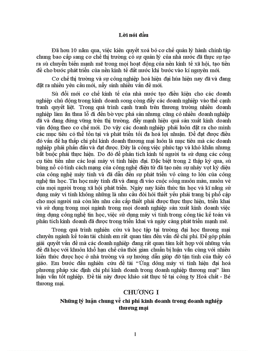 image for page Ứng dụng máy vi tính hiện đại hoá phương pháp xác định chi phí kinh doanh trong doanh nghiệp thương mại