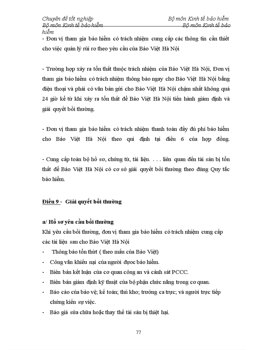 image for page Tình hình triển khai nghiệp vụ bảo hiểm giai đoạn kinh doanh sau cháy tại công ty Bảo Việt Hà Nội