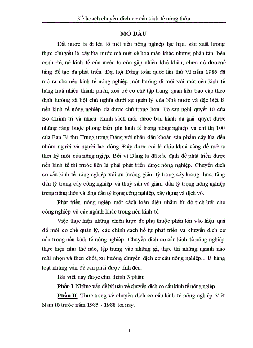 image for page Kế hoạch chuyển dịch cơ cấu kinh tế nông thôn