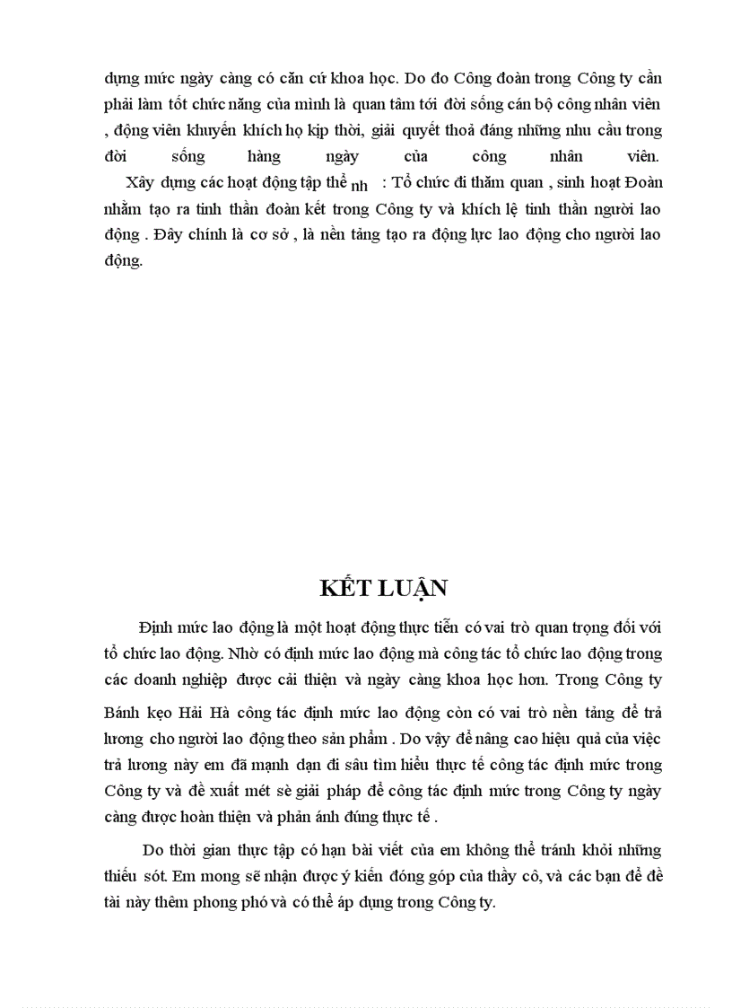 image for page Hoàn thiện công tác định mức lao động nhằm nâng cao hiệu quả trả lương theo sản phẩm trong Công ty Bánh kẹo Hải Hà