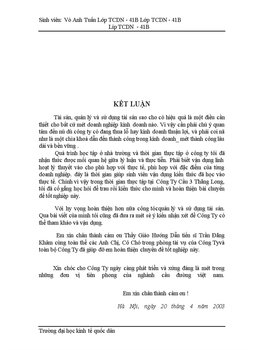 image for page Một số giải pháp nhằm nâng cao hiệu quả sử dụng tài sản tại công ty Cầu 3 Thăng Long