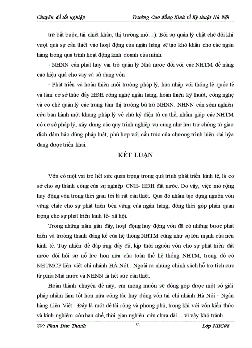 image for page Một số biện pháp nhằm nâng cao hiệu quả huy động vốn tại Ngân hàng TMCP Liên Việt chi nhánh Hà Nội