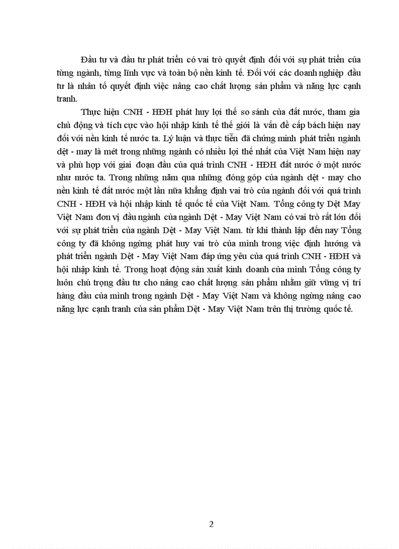 image for page Hoạt động đầu tư nâng cao chất lượng sản phẩm tại Tổng công ty Dệt-May Việt Nam