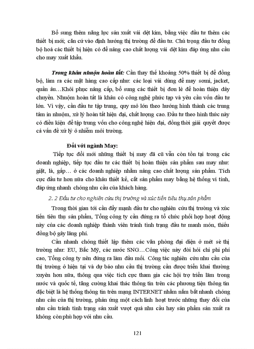 image for page Hoạt động đầu tư nâng cao chất lượng sản phẩm tại Tổng công ty Dệt-May Việt Nam
