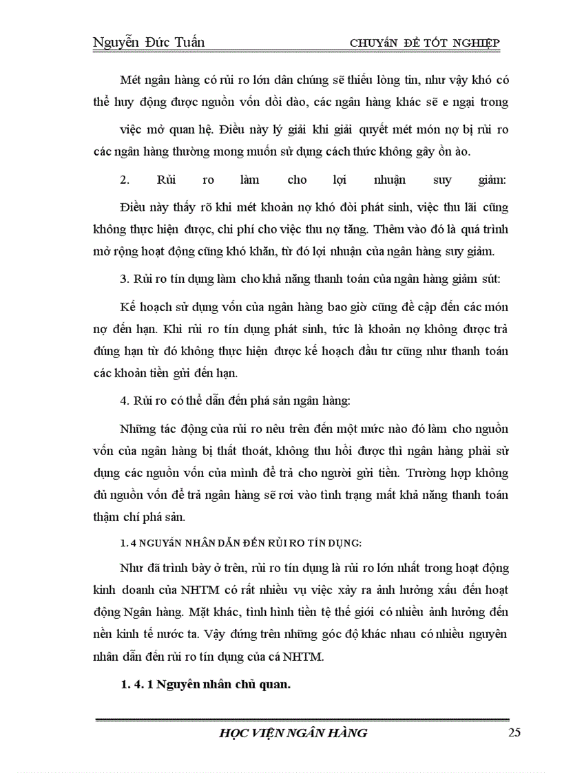 image for page Một số giải pháp phòng ngừa và hạn chế rủi ro tín dụng tại NHNo&PTNT huyện Thanh Oai, tỉnh Hà Tây