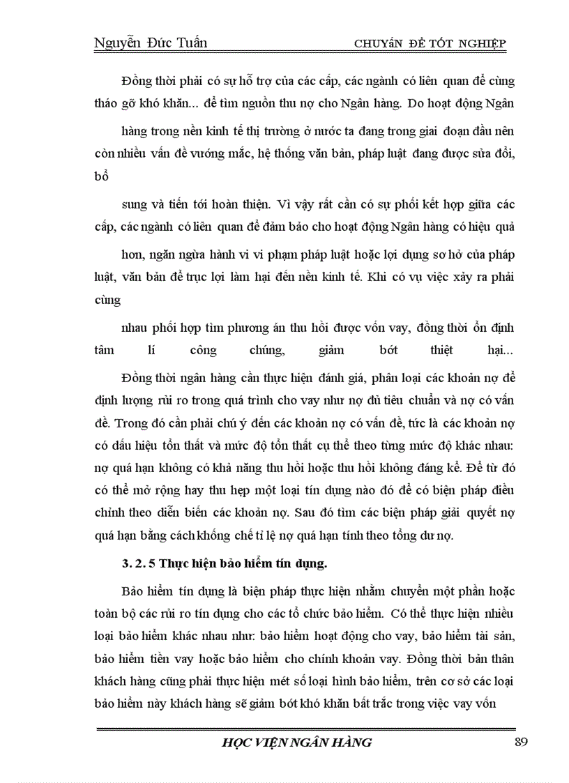 image for page Một số giải pháp phòng ngừa và hạn chế rủi ro tín dụng tại NHNo&PTNT huyện Thanh Oai, tỉnh Hà Tây
