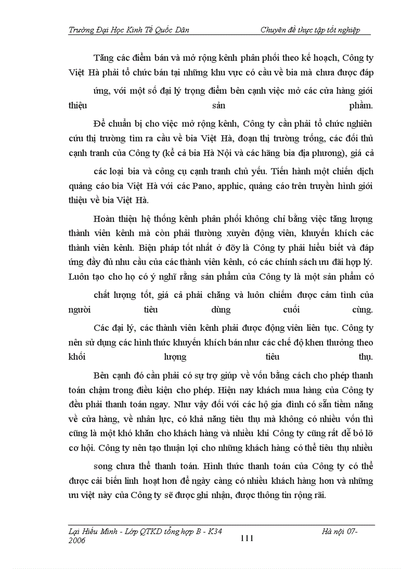 image for page Một số giải pháp thúc đẩy hoạt động tiêu thụ sản phẩm bia hơi tại Công ty sản xuất kinh doanh đầu tư và dịch vụ Việt Hà
