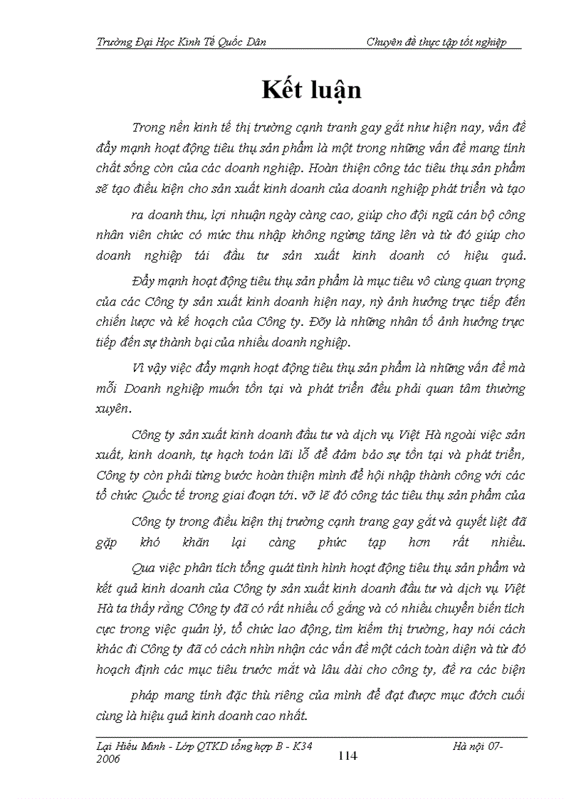 image for page Một số giải pháp thúc đẩy hoạt động tiêu thụ sản phẩm bia hơi tại Công ty sản xuất kinh doanh đầu tư và dịch vụ Việt Hà