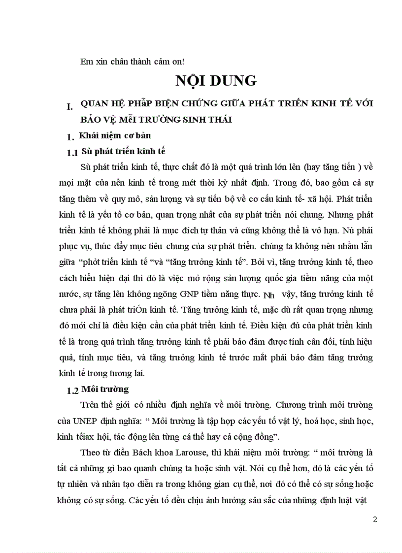 image for page Phép biện chứng giữa phát triển kinh tế với bảo vệ môi trường sinh thái trong điều kiện nước ta hiện nay