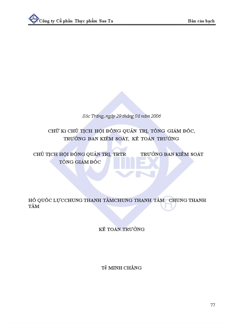 image for page Bản cáo bạch cổ phần Thực phẩm Sao Ta