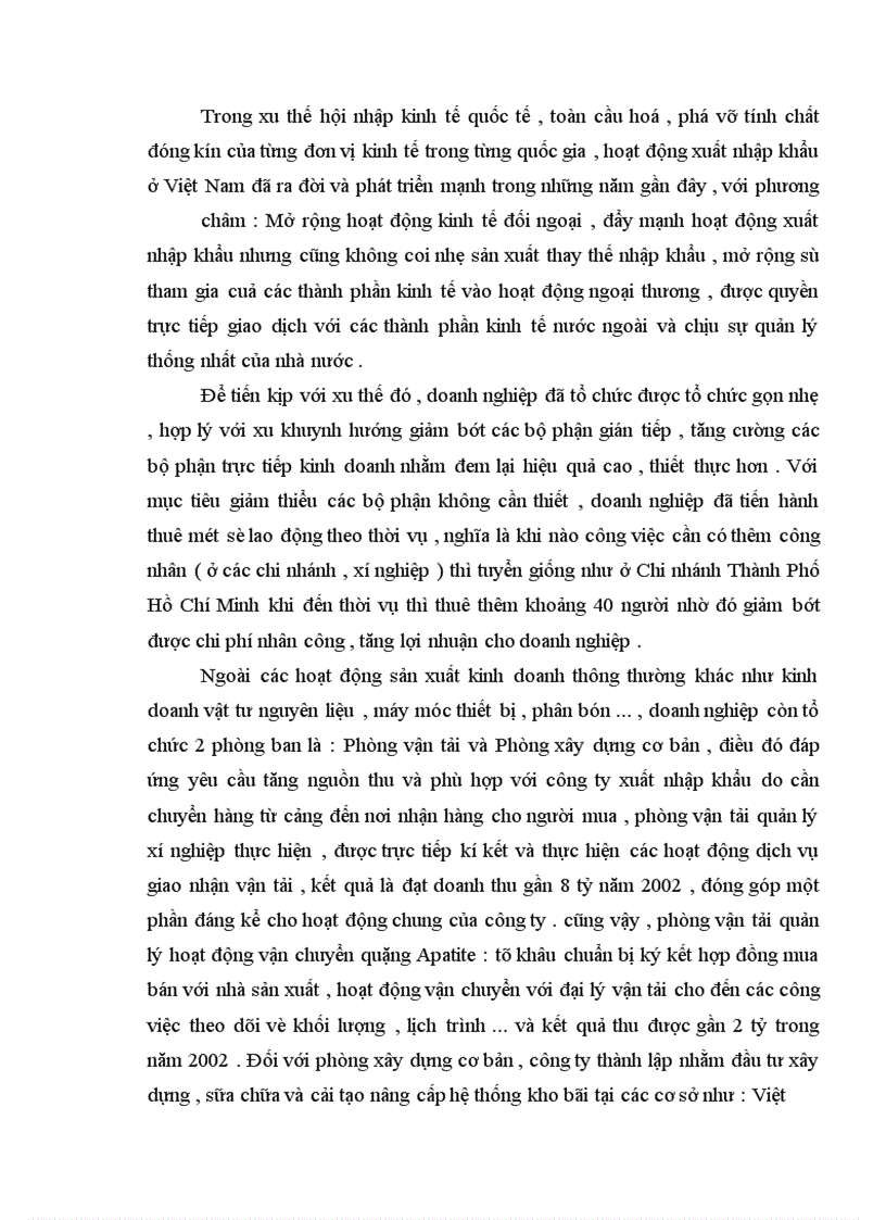image for page Tổ chức kế toán tại Công ty vật tư và xuất nhập khẩu hoá chất