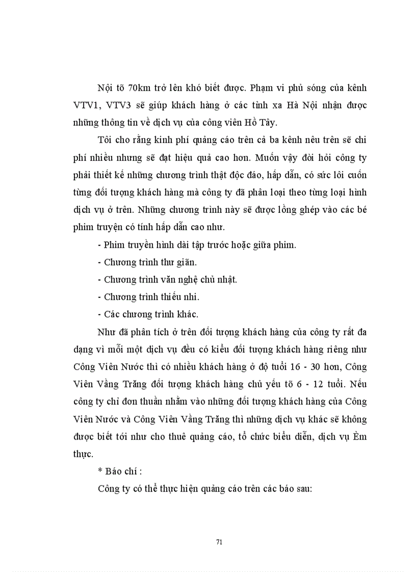 image for page Tăng cường hiệu quả thu hút khách đến vui chơi giải trí tại Công Ty Cổ Phần Dịch Vụ Giải Trí Hà Nội .