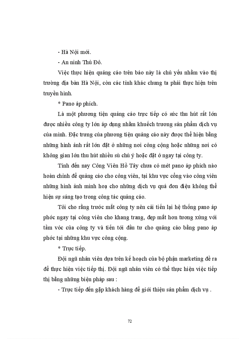 image for page Tăng cường hiệu quả thu hút khách đến vui chơi giải trí tại Công Ty Cổ Phần Dịch Vụ Giải Trí Hà Nội .
