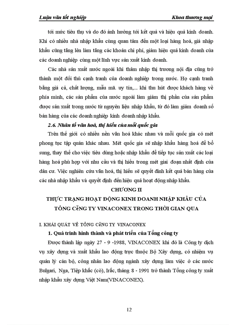 image for page Thực trạng và giải pháp nhằm nâng cao hiệu quả hoạt động kinh doanh nhập khẩu của VINACONEX