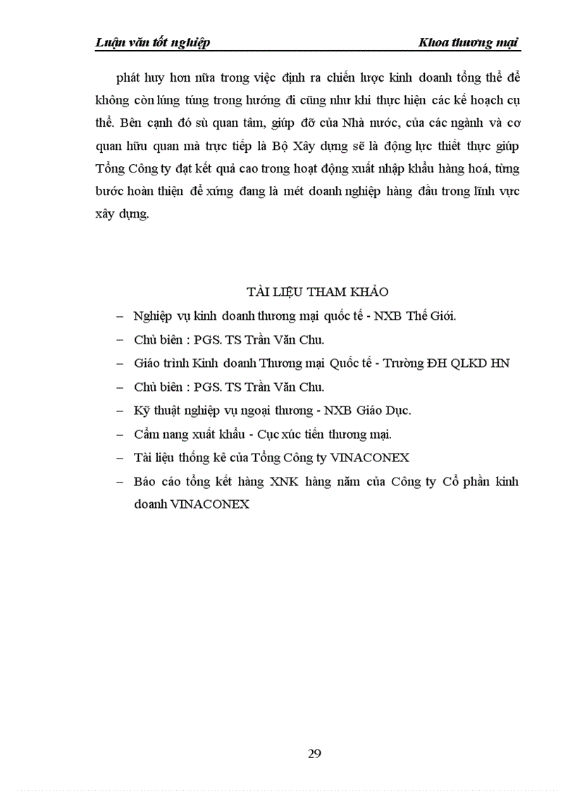 image for page Thực trạng và giải pháp nhằm nâng cao hiệu quả hoạt động kinh doanh nhập khẩu của VINACONEX