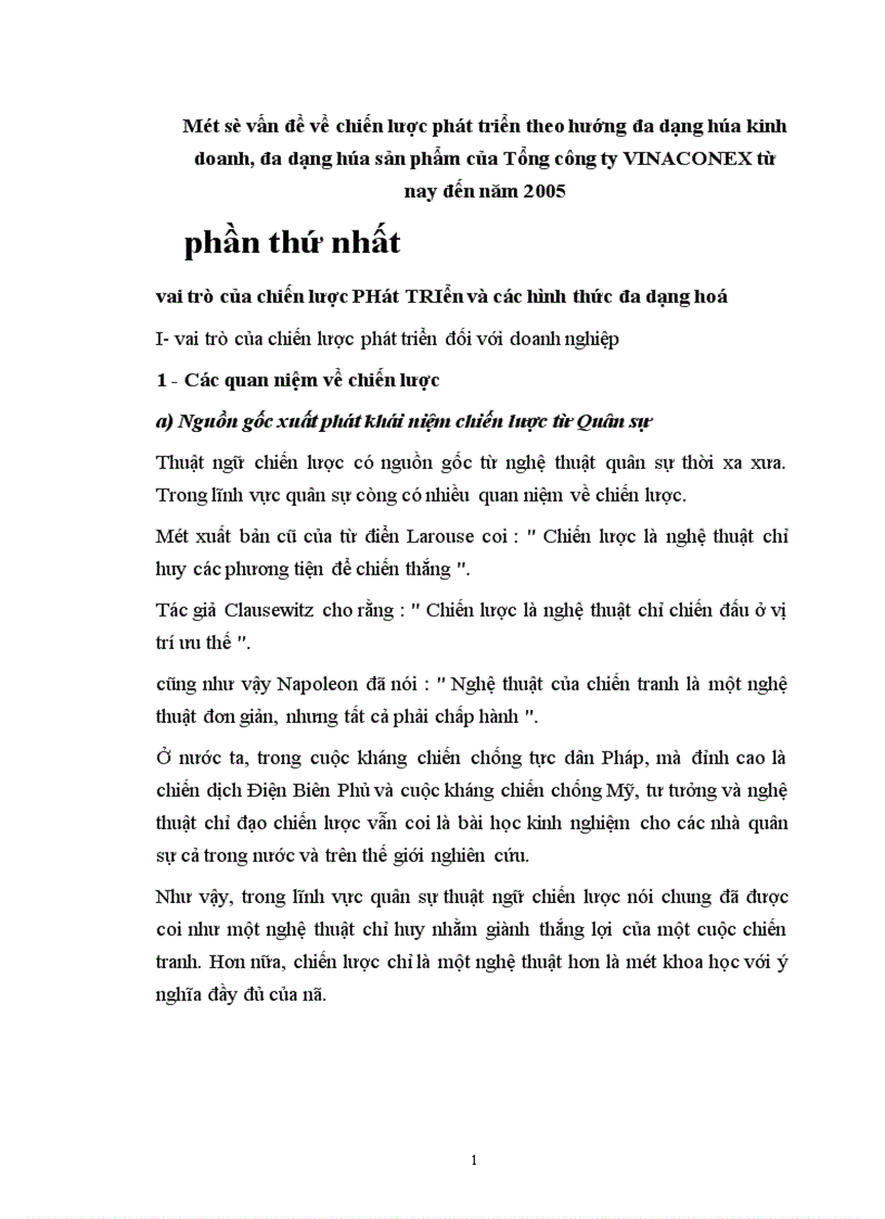 image for page Một số vấn đề về chiến lược phát triển theo hướng đa dạng hóa kinh doanh, đa dạng hóa sản phẩm của Tổng công ty VINACONEX từ nay đến năm 2005