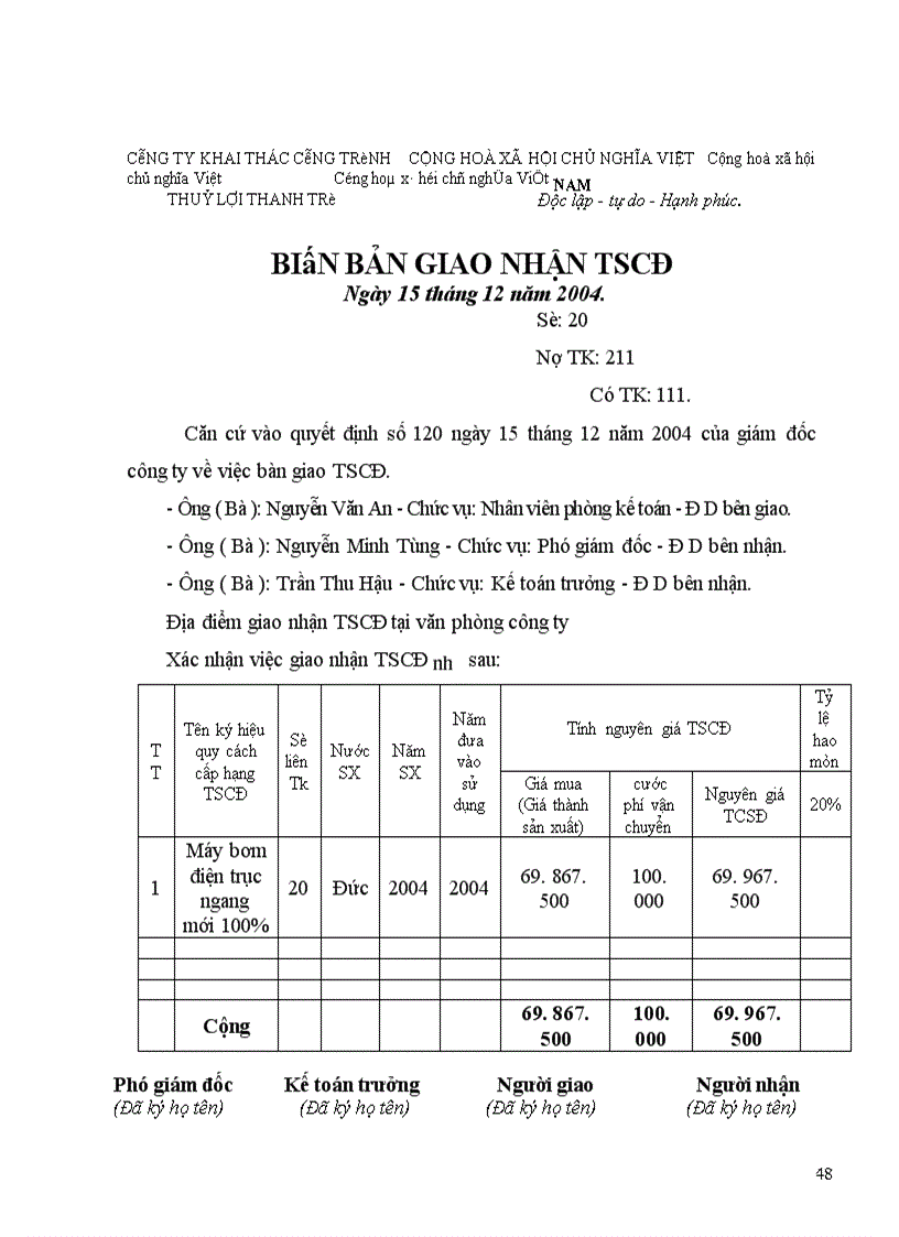 image for page Hoàn thiện hạch toán TSCĐ HH tại công ty khai thác công trình thuỷ lợi Thanh Trì