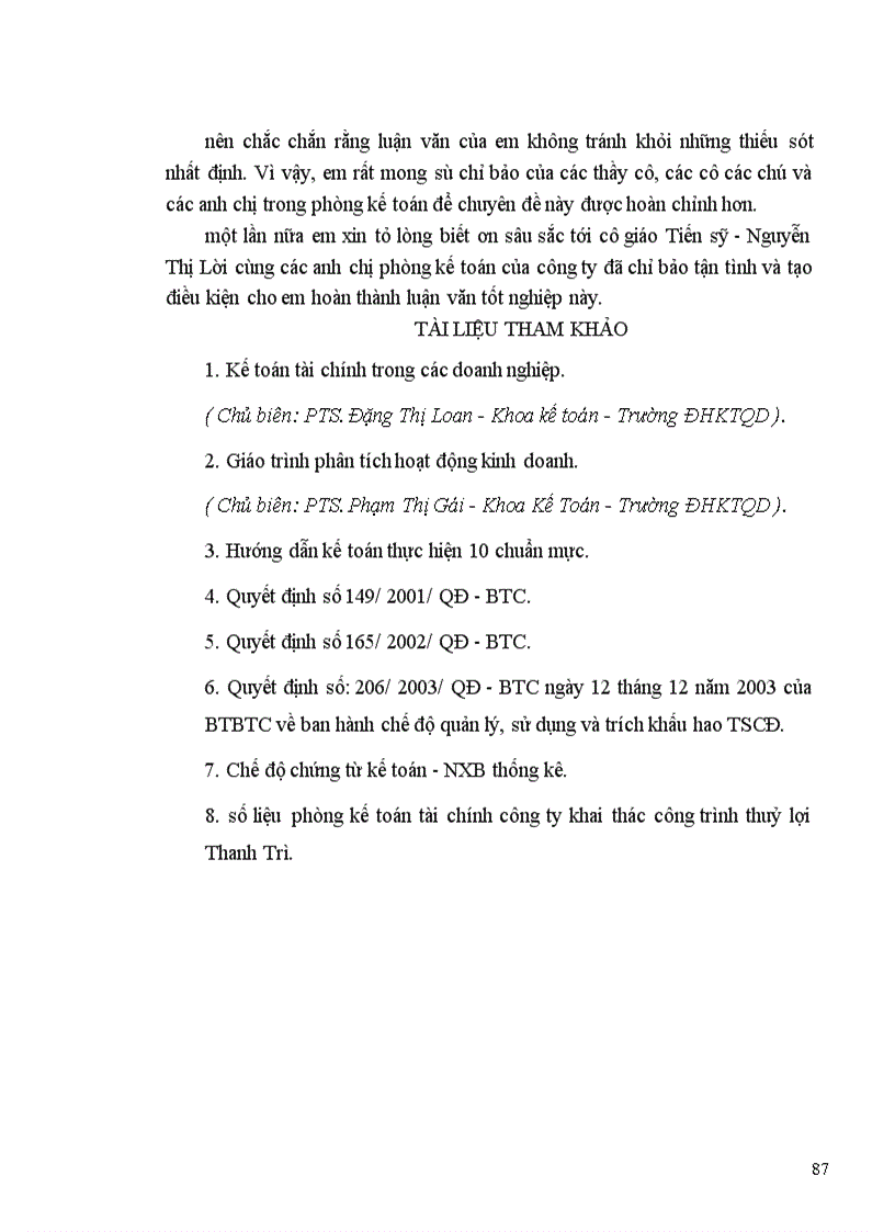 image for page Hoàn thiện hạch toán TSCĐ HH tại công ty khai thác công trình thuỷ lợi Thanh Trì