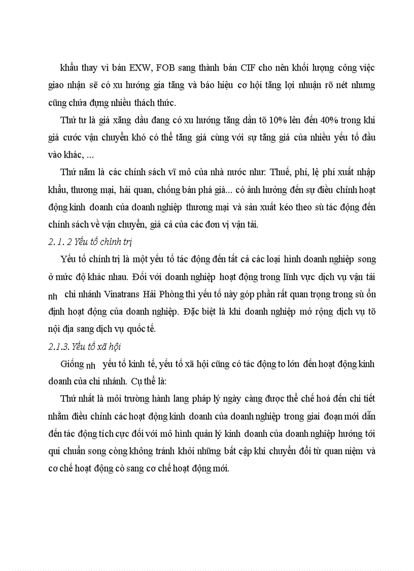 image for page Nghiệp vụ thuê tàu chuyến tại công ty Cổ phần Giao nhận Vận tải Ngoại thương VINATRANS - chi nhánh Hải Phòng