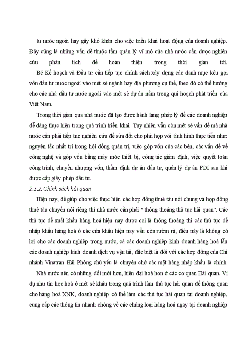 image for page Nghiệp vụ thuê tàu chuyến tại công ty Cổ phần Giao nhận Vận tải Ngoại thương VINATRANS - chi nhánh Hải Phòng
