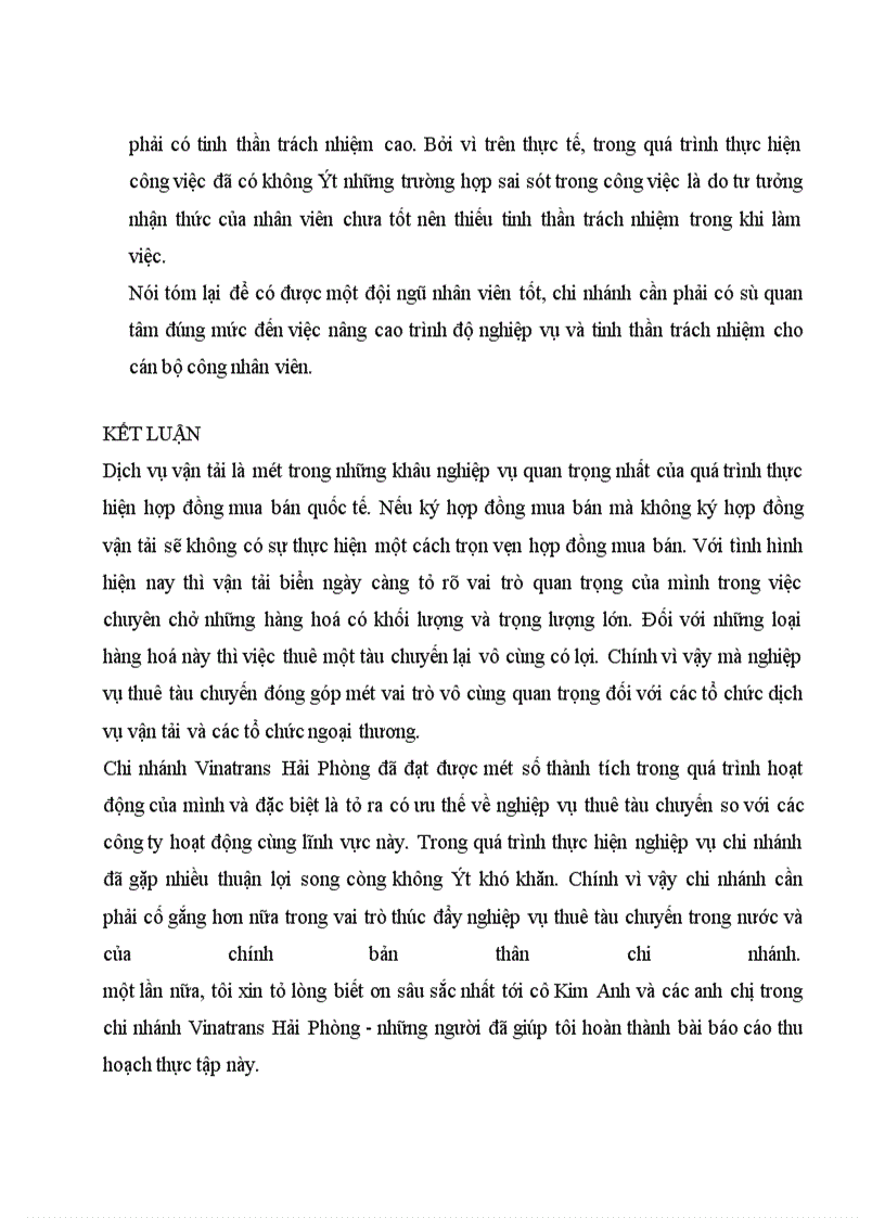 image for page Nghiệp vụ thuê tàu chuyến tại công ty Cổ phần Giao nhận Vận tải Ngoại thương VINATRANS - chi nhánh Hải Phòng