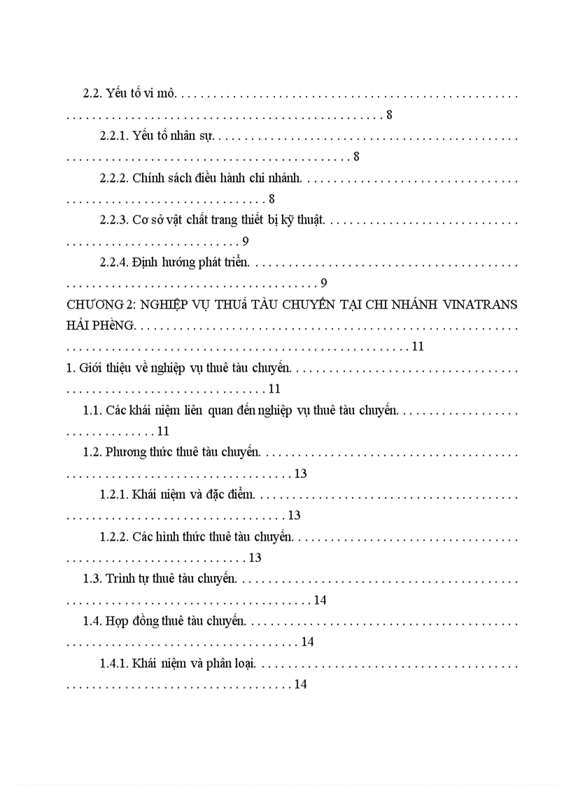 image for page Nghiệp vụ thuê tàu chuyến tại công ty Cổ phần Giao nhận Vận tải Ngoại thương VINATRANS - chi nhánh Hải Phòng
