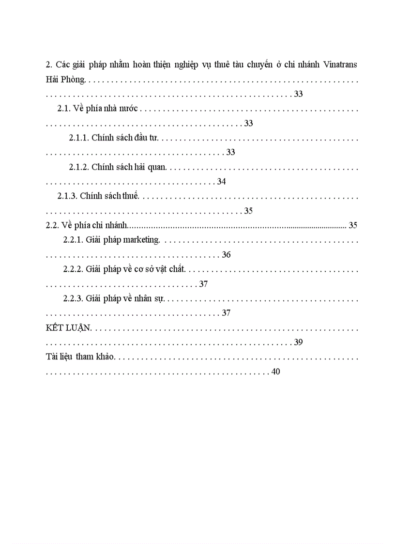 image for page Nghiệp vụ thuê tàu chuyến tại công ty Cổ phần Giao nhận Vận tải Ngoại thương VINATRANS - chi nhánh Hải Phòng
