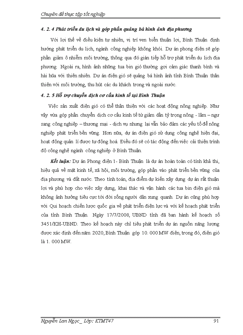 image for page Đánh giá hiệu quả kinh tế xã hội của dự án phong điện i – bình thuận theo cơ chế phát triển sạch