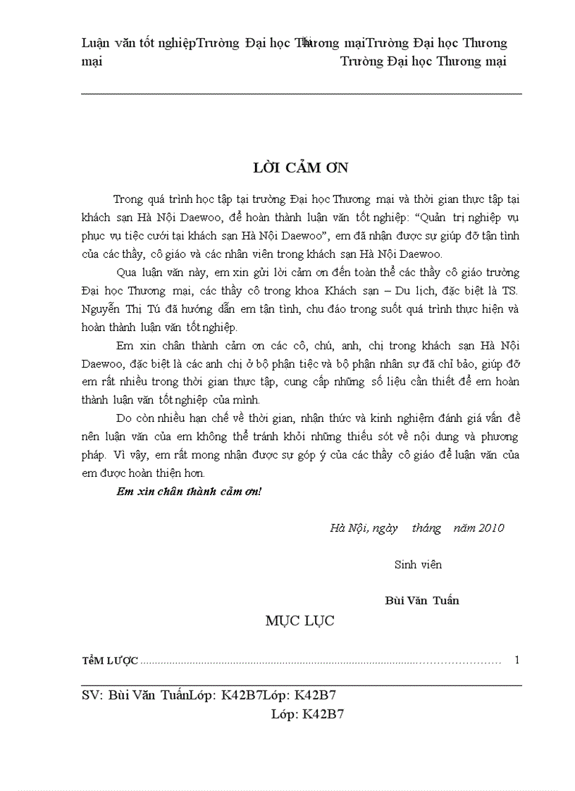 image for page Quản trị nghiệp vụ phục vụ tiệc cưới tại khách sạn Hà Nội Daewoo