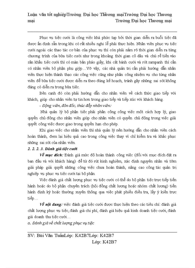 image for page Quản trị nghiệp vụ phục vụ tiệc cưới tại khách sạn Hà Nội Daewoo