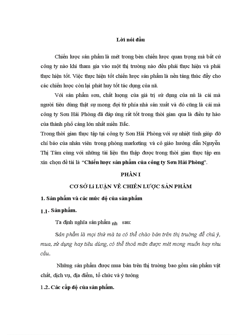 image for page Chiến lược sản phẩm của công ty Sơn Hải Phòng
