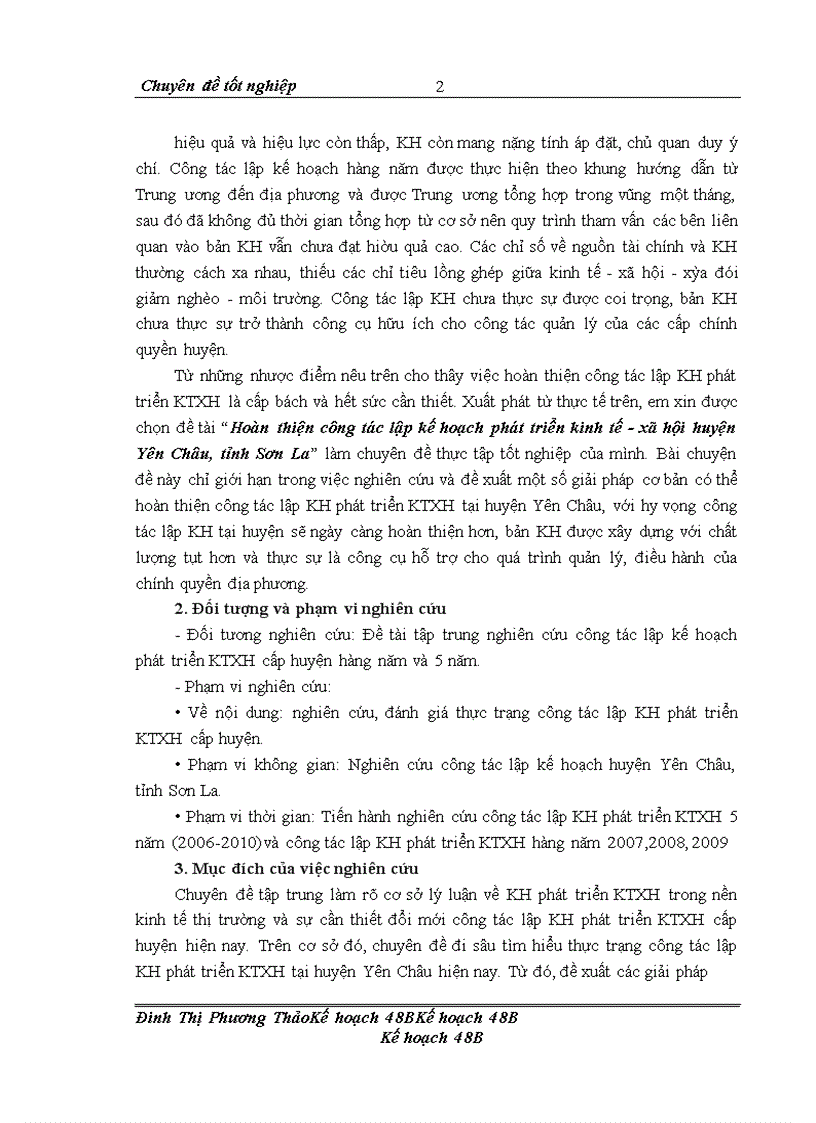 image for page Hoàn thiện công tác lập kế hoạch phát triển kinh tế-xã hội huyện Yên Châu, tỉnh Sơn La