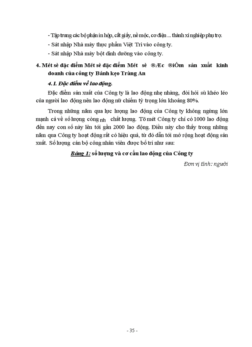 image for page Hiệu quả sản xuất kinh doanh của Công ty Bánh kẹo Tràng An