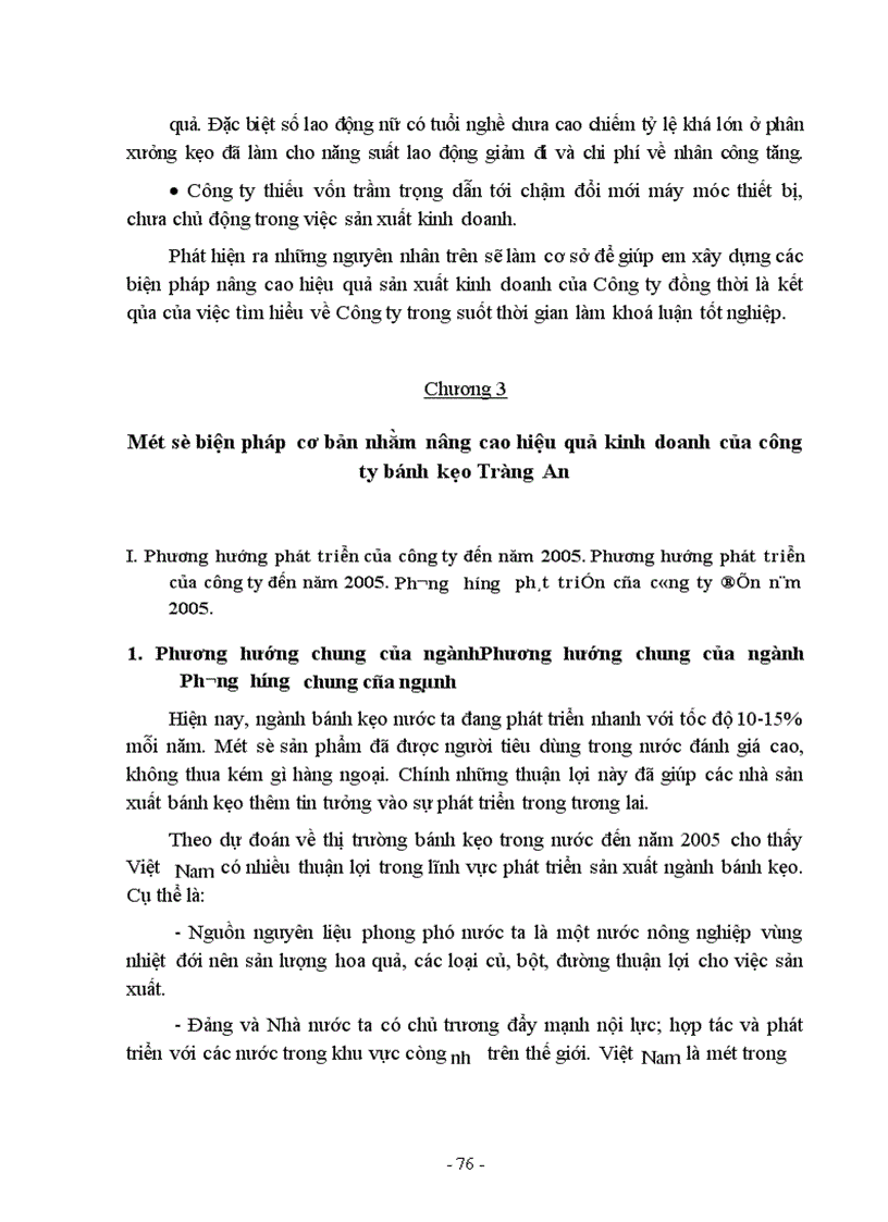 image for page Hiệu quả sản xuất kinh doanh của Công ty Bánh kẹo Tràng An