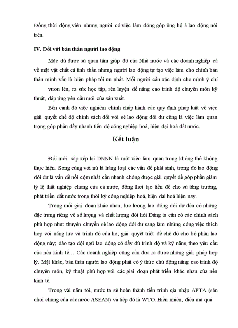 image for page Vấn đề lao động dôi dư trong quá trình đổi mới, sắp xếp lại DNNN