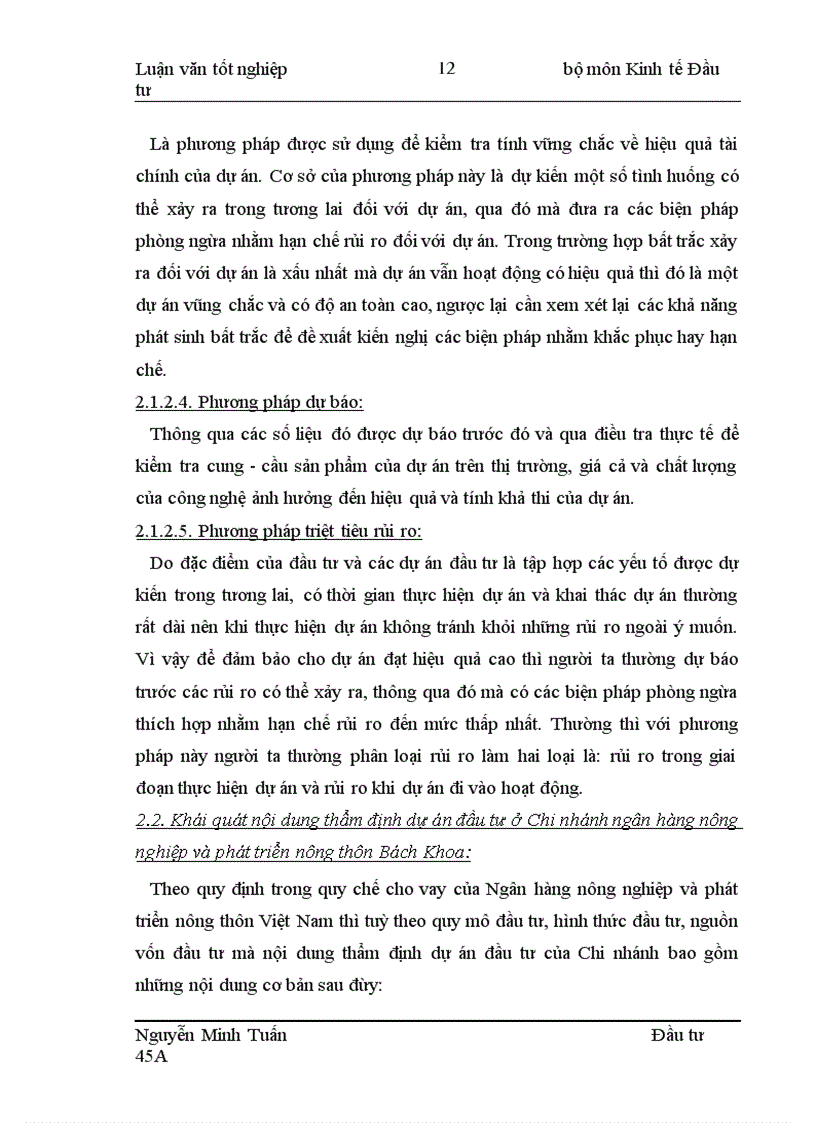 image for page Nâng cao chất lượng công tác thẩm định tài chính dự án đầu tư tại Chi nhánh ngân hàng nông nghiệp và phát triển nông thôn Bách Khoa
