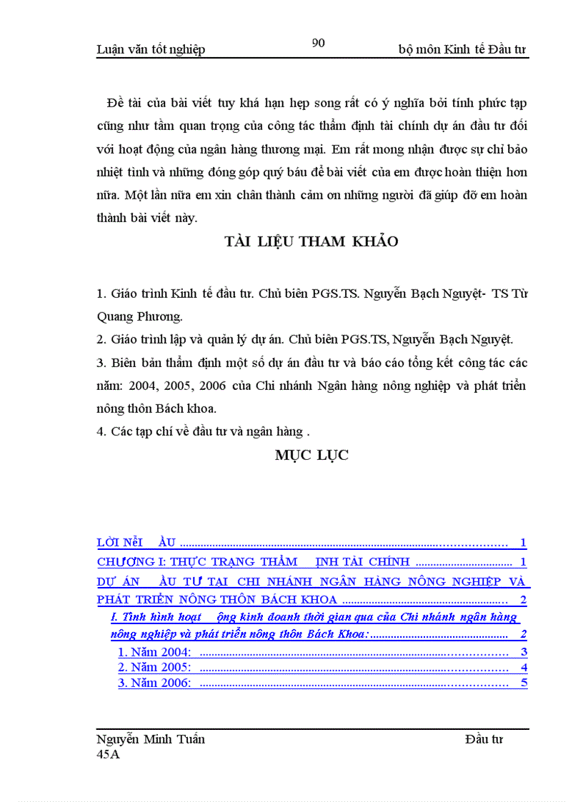 image for page Nâng cao chất lượng công tác thẩm định tài chính dự án đầu tư tại Chi nhánh ngân hàng nông nghiệp và phát triển nông thôn Bách Khoa