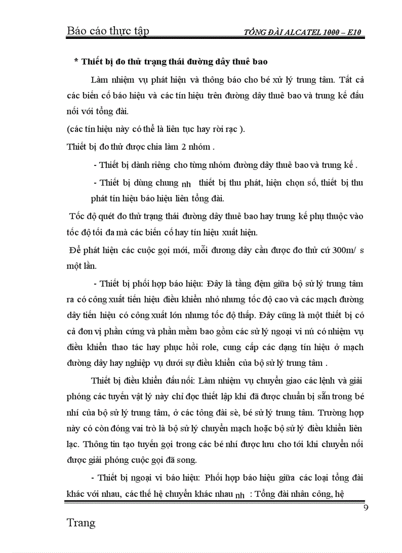 image for page Thực tập Tổng đài ALCATEL 1000 – E10