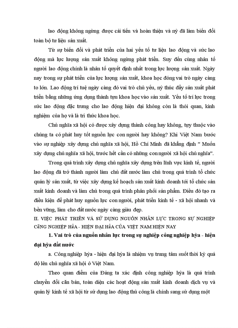 image for page Phát triển và sử dụng nguồn nhân lực trong sự nghiệp công nghiệp hóa - hiện đại hóa của việt nam hiện nay