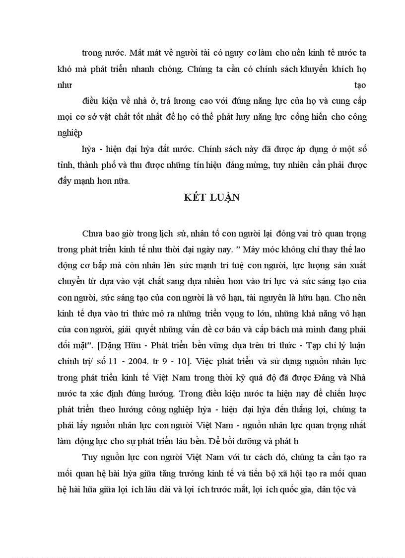 image for page Phát triển và sử dụng nguồn nhân lực trong sự nghiệp công nghiệp hóa - hiện đại hóa của việt nam hiện nay